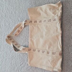 GAP Beige Canvas Tote with Logo Straps